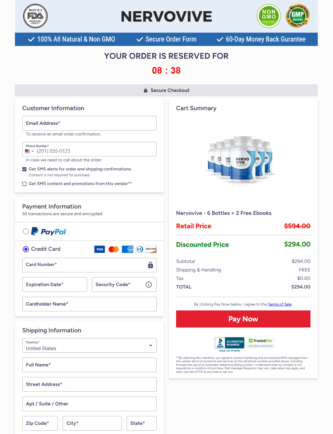 NervoVive Payment